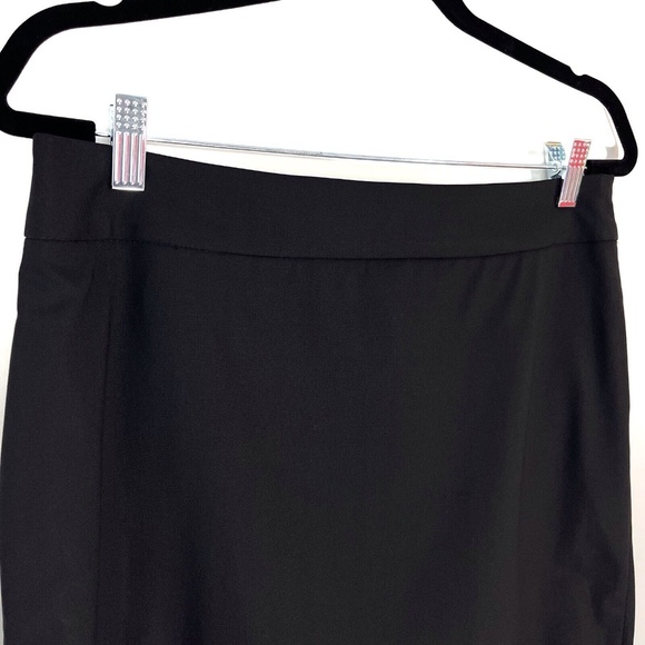 Classiques Entier Women’s Size 10 Medium Solid Black Wool Blend Pencil Skirt - Picture 2 of 9